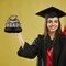 9PCS Graduation Party Decorations Class of 2026 Congrats Grad Table Centerpiece Congratulate Graduation Honeycomb Table Toppers for Graduation Party Supplies(Black)